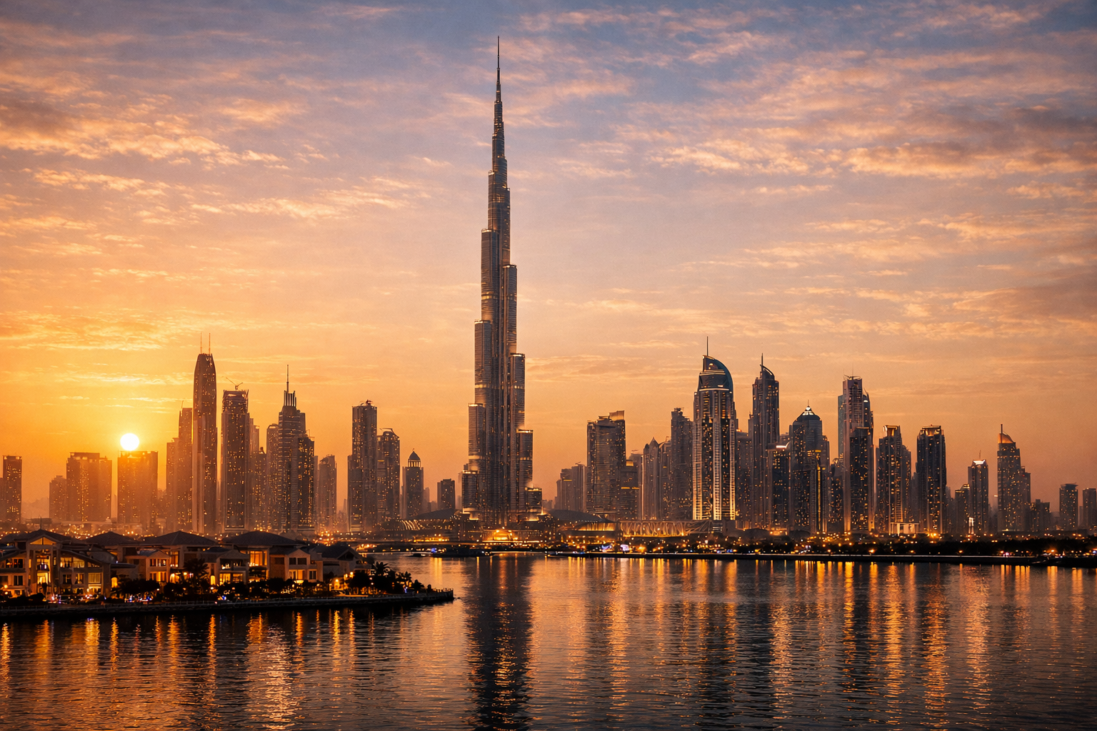 Dubai Skyline Sunrise